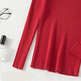 Thin Stretch V Neck Knit Pullover