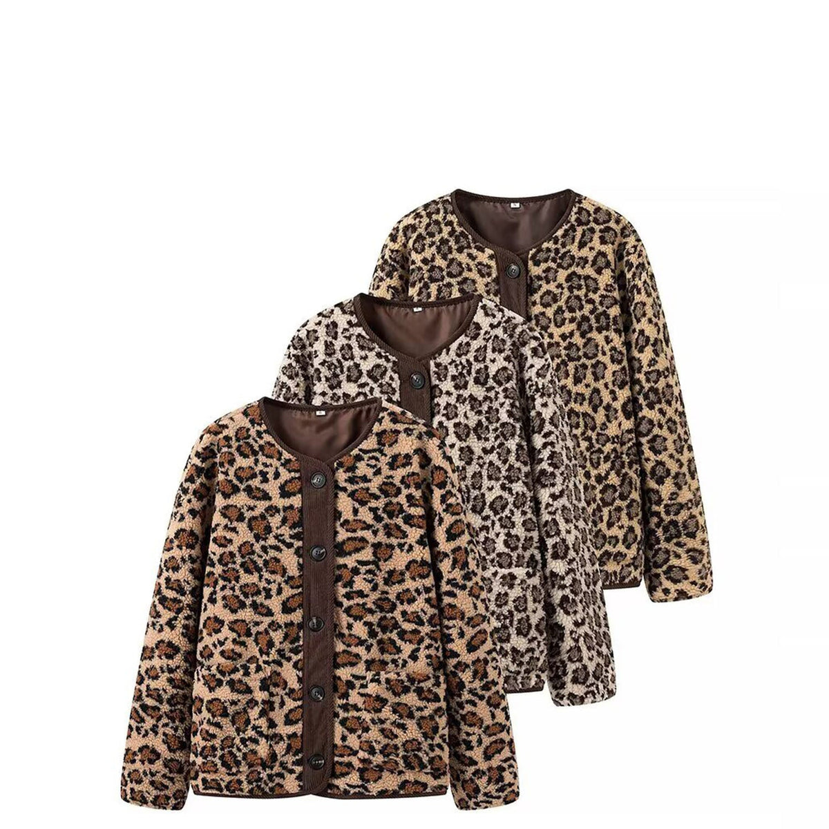 Sherpa Leopard Print Jacket