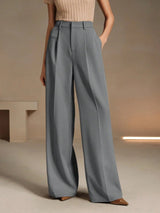 Floor Length Straight Leg Trousers
