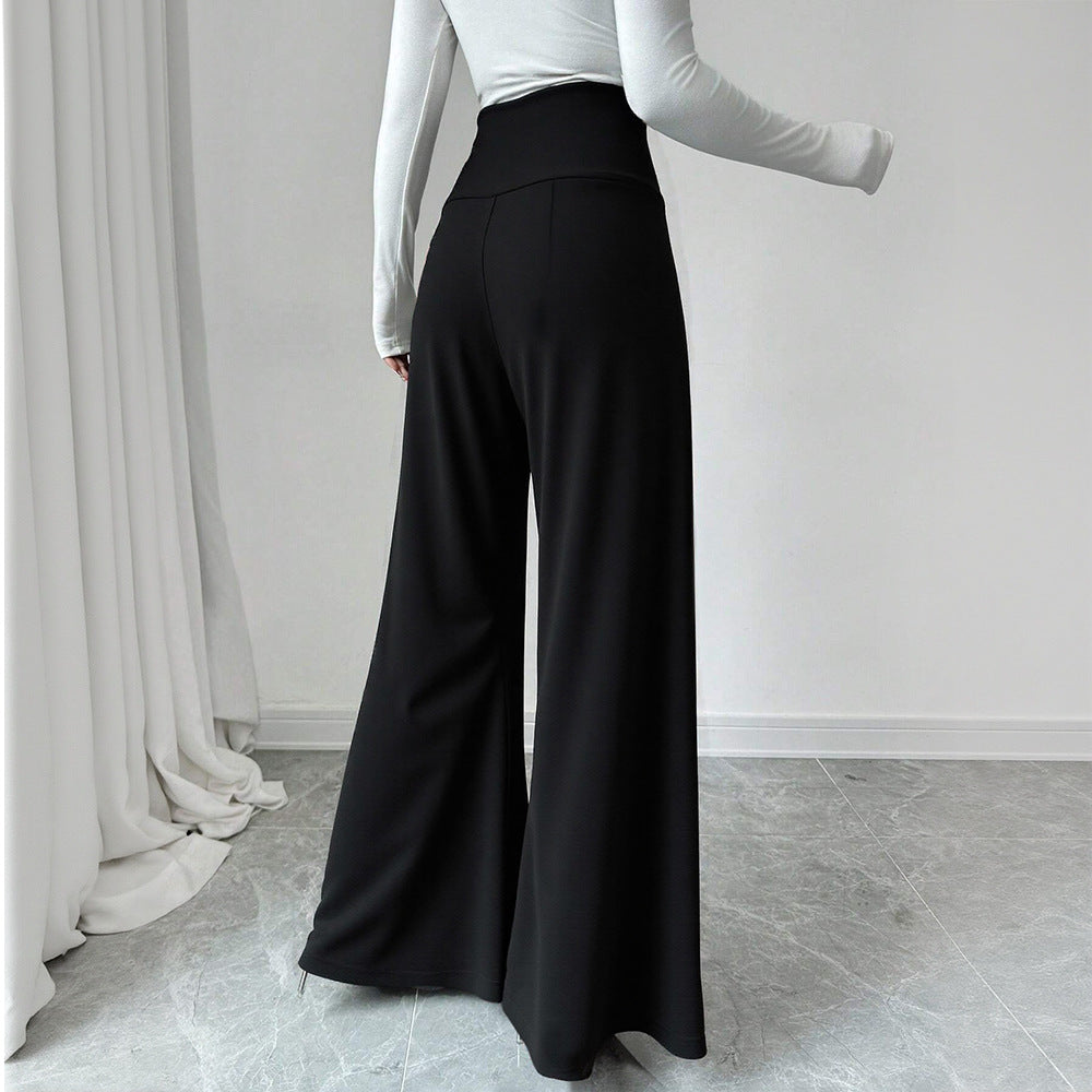 Metal Button Floor Length Trousers