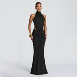 Halter Neck Fishtail Evening Gown
