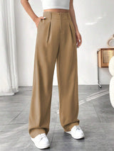 Stretch Wide Leg Palazzo Trousers