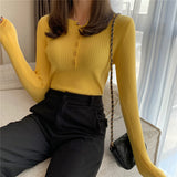 Ribbed Crew Neck Cropped Knit Top