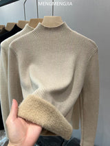 Fleece Lined Mock Neck Winter Top