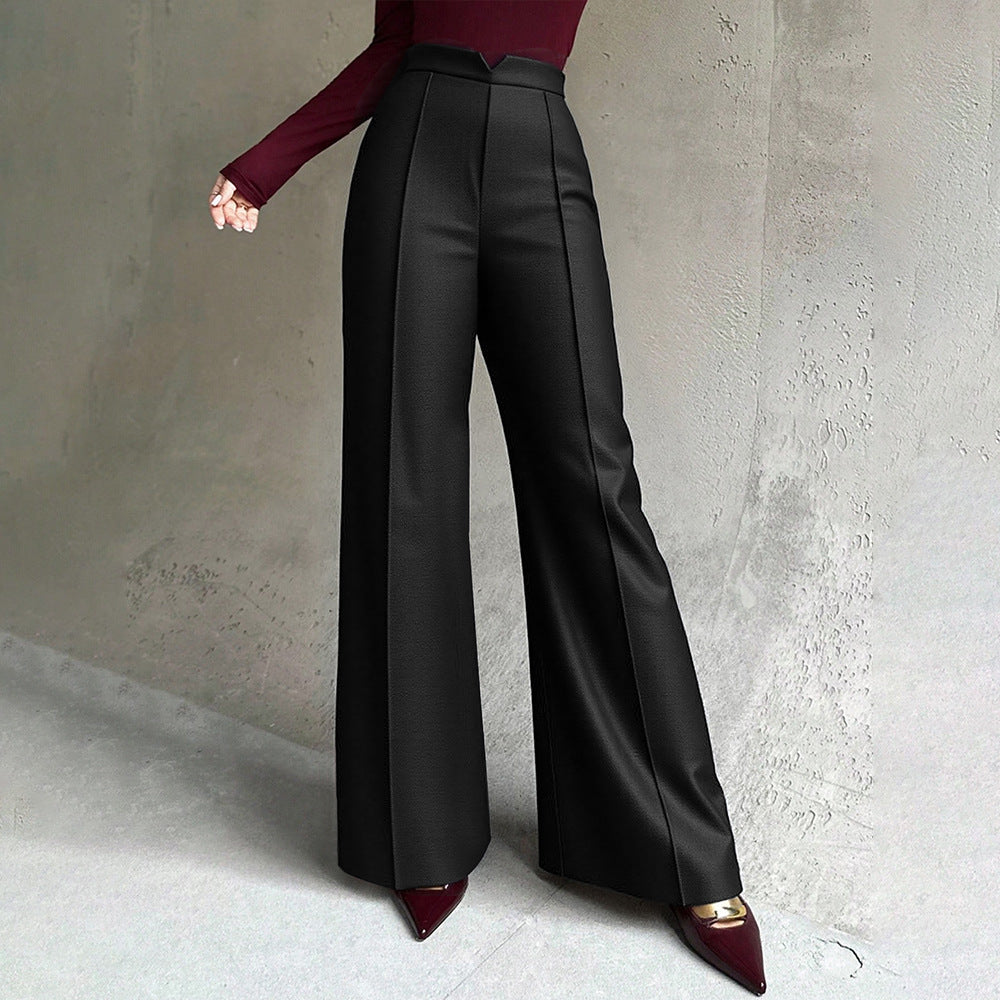 Black Flared Suit Trousers