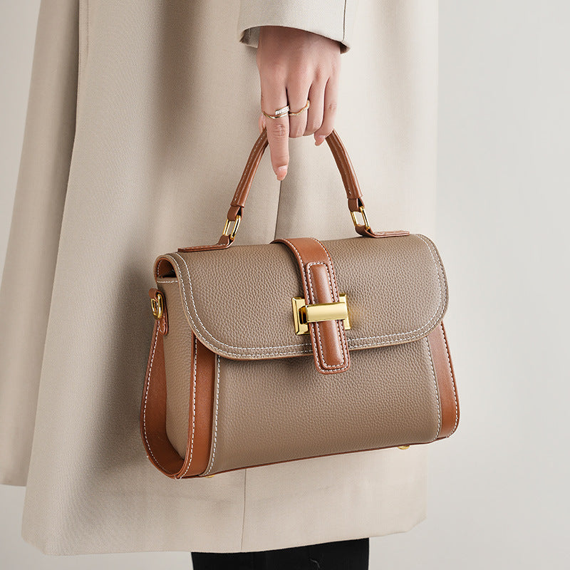 Leather Top Handle Bag