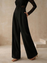 Floor Length Straight Leg Trousers