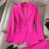V-Neck Button Blazer