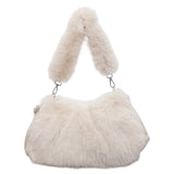 Plush Top Handle Handbag