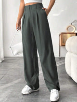 Stretch Wide Leg Palazzo Trousers