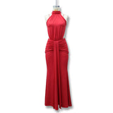 Halter Neck Fishtail Evening Gown