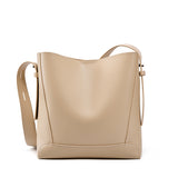 Leather Commuter Bucket Bag