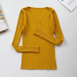 Super Soft Ribbed V Neck Pullover