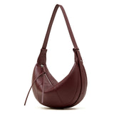 Leather Croissant Shoulder Bag