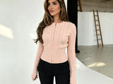 Twist Zip Knit Cardigan