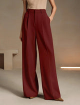 Floor Length Straight Leg Trousers