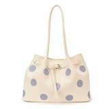 Polka Dot Shoulder Tote Bag