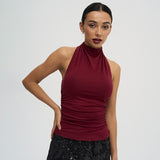Halter Mock Neck Tank Top