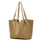 Leather Tote Bag with Pouch