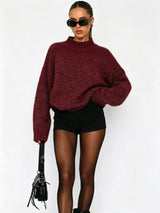 Mock Neck Knit Sweater