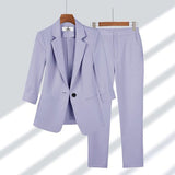 Cropped Sleeve Trouser Suit
