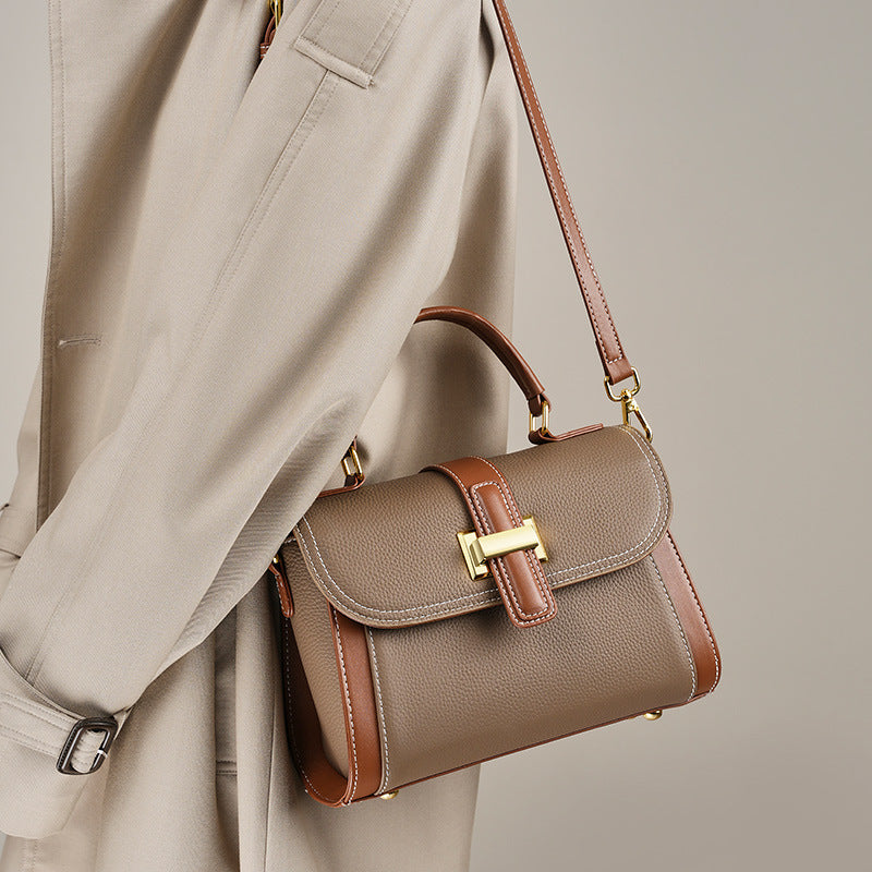 Leather Top Handle Bag