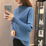 Mock Neck Slim Fit Knit Layering Top