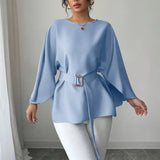 Belted Flare Sleeve Top