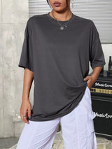Summer medium and long multi-color half-sleeved casual versatile large-size T-shirt