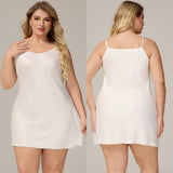 The Satin Charm | Solid Color Strap Mini Satin Sleep Dress
