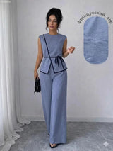 Sleeveless Vest and Trouser Set