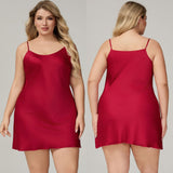 The Satin Charm | Solid Color Strap Mini Satin Sleep Dress