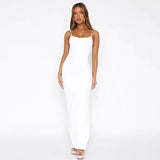 The Beaded Siren | Women's Beaded Suspender Bodycon Maxi Dress