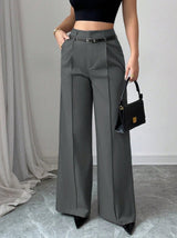 Loose Straight Leg Suit Trousers