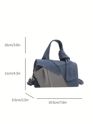 A Minimalist Vintage Mini Handbag Square Bag With Adjustable Long Shoulder Strap - Negative Apparel