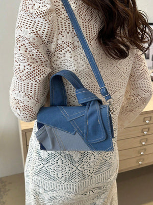 A Minimalist Vintage Mini Handbag Square Bag With Adjustable Long Shoulder Strap - Negative Apparel