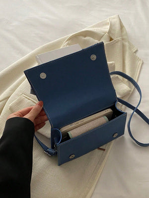 A Minimalist Vintage Mini Handbag Square Bag With Adjustable Long Shoulder Strap - Negative Apparel