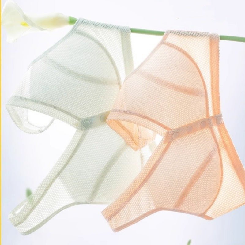 A - type thin front - opening mother breastfeeding bra without steel ring large size - Negative Apparel