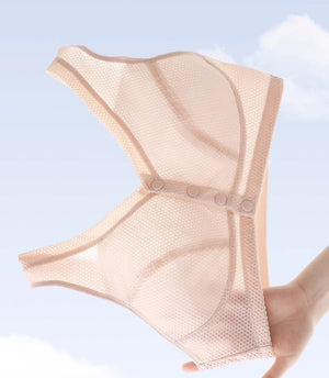 A - type thin front - opening mother breastfeeding bra without steel ring large size - Negative Apparel