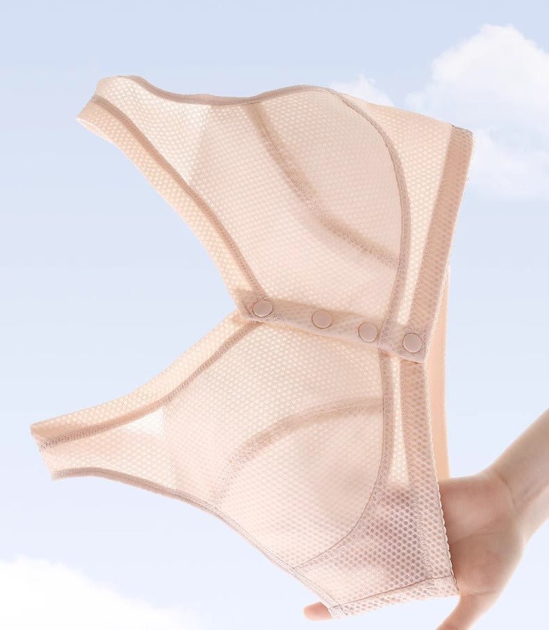 A - type thin front - opening mother breastfeeding bra without steel ring large size - Negative Apparel