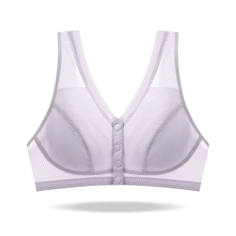 A - type thin front - opening mother breastfeeding bra without steel ring large size - Negative Apparel