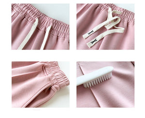 Air cotton pink sports shorts girls wear casual pants in summer, loose and versatile running wide - leg pants tide - Negative Apparel
