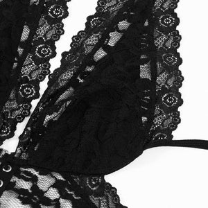 All - match Lace Beautiful Back Halter Neck Lingerie Long Skirt Set Can Be Worn Outside - Negative Apparel