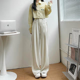 American wide - leg suit pants Korean style mopping drape pants - Negative Apparel