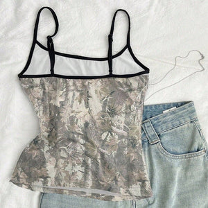an and n sexy suspender tops for women 2025 summer retro color small vest inner wear for women - Negative Apparel