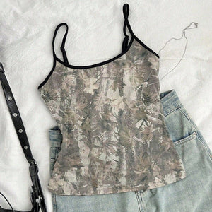 an and n sexy suspender tops for women 2025 summer retro color small vest inner wear for women - Negative Apparel