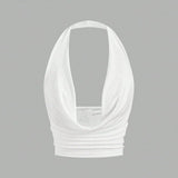 an and n suspender tops for women 2025 summer vacation style sexy halter neck small vest for women - Negative Apparel