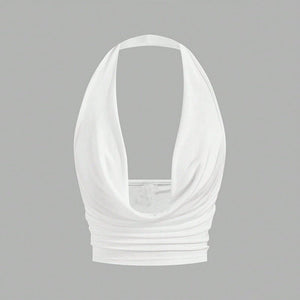 an and n suspender tops for women 2025 summer vacation style sexy halter neck small vest for women - Negative Apparel
