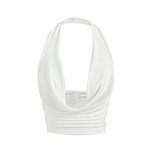 an and n suspender tops for women 2025 summer vacation style sexy halter neck small vest for women - Negative Apparel