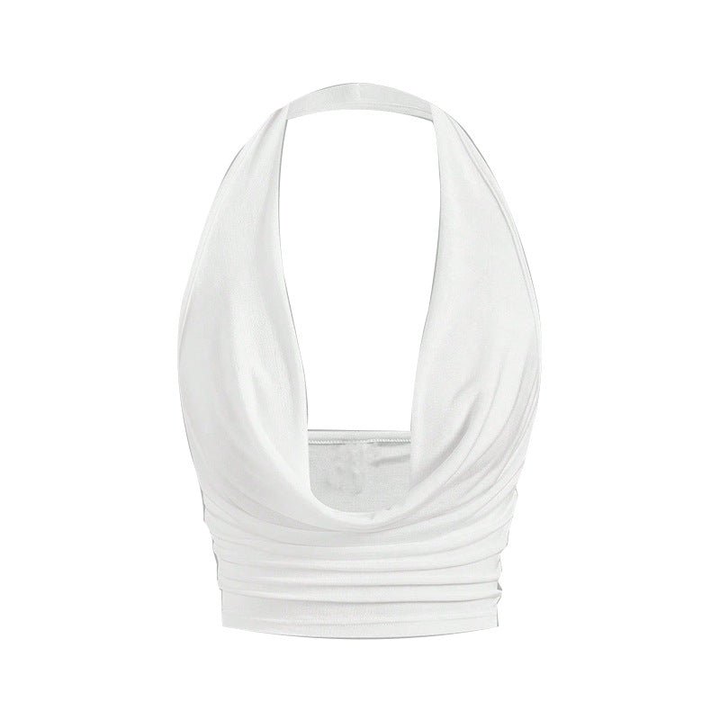 an and n suspender tops for women 2025 summer vacation style sexy halter neck small vest for women - Negative Apparel
